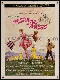6c328 SOUND OF MUSIC 30x40 '65 classic artwork of Julie Andrews by Howard Terpning!
