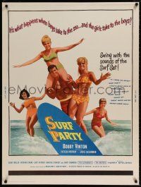 6c336 SURF PARTY 30x40 '64 when Beach Boys meet Surf Sweeties, it's a real swingin' splash of fun!