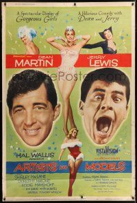 6c366 ARTISTS & MODELS style Z 40x60 '55 Dean Martin & Jerry Lewis, Shirley MacLaine