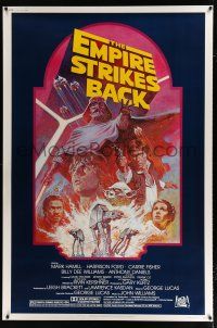 6c408 EMPIRE STRIKES BACK 40x60 R82 George Lucas sci-fi classic, cool artwork by Tom Jung!
