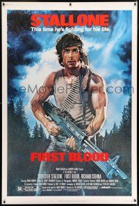 6c415 FIRST BLOOD 40x60 '82 artwork of Sylvester Stallone as John Rambo by Drew Struzan!