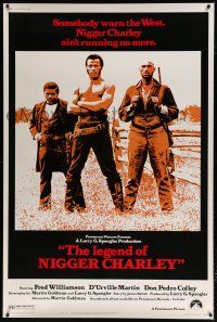6c452 LEGEND OF NIGGER CHARLEY 40x60 '72 slave to outlaw Fred Williamson ain't running no more!