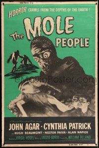 6c469 MOLE PEOPLE 40x60 '56 best Joseph Smith Universal sci-fi monster horror art!