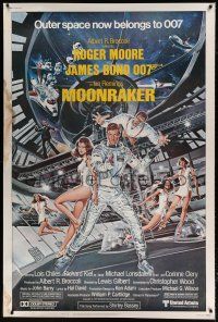 6c470 MOONRAKER 40x60 '79 artwork of Roger Moore as James Bond by Daniel Goozee!