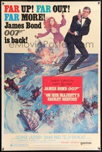 6c481 ON HER MAJESTY'S SECRET SERVICE 40x60 '69 George Lazenby's only appearance as James Bond!