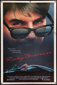6c496 RISKY BUSINESS 40x60 '83 great different art of Tom Cruise, car driving on sexy girls!