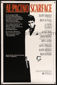 6c502 SCARFACE 40x60 '83 full-length Al Pacino as Tony Montana, Brian De Palma directed!