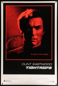 6c521 TIGHTROPE 40x60 '84 Clint Eastwood is a cop on the edge, cool handcuff image!