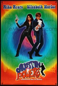 6c006 AUSTIN POWERS: INT'L MAN OF MYSTERY English 40x60 '97 Mike Myers & sexy Elizabeth Hurley!