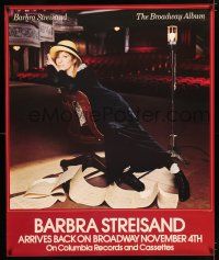 6c042 BARBRA STREISAND THE BROADWAY ALBUM 36x43 music poster '85 cool photo of Streisand on stage!