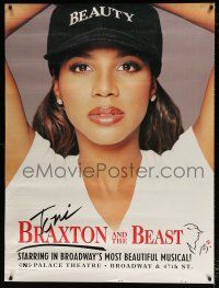 6c115 BEAUTY & THE BEAST 36x48 stage poster '98 Robert Jess Roth Broadway musical, Toni Braxton!
