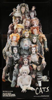6c047 CATS 41x83 stage poster '90s Andrew Lloyd Webber's classic Broadway musical!