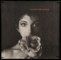 6c044 KATE BUSH 36x36 music poster '89 cool close-up of pretty singer w/flower, The Sensual World!
