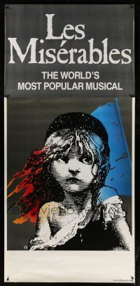 6c123 LES MISERABLES 41x87 stage poster '90 classic Victor Hugo musical!