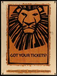6c124 LION KING 36x48 stage poster '97 Broadway musical from the Disney cartoon!