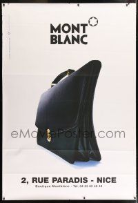 6c030 MONT BLANC 47x69 French advertising poster '90s cool image of really nice briefcase!