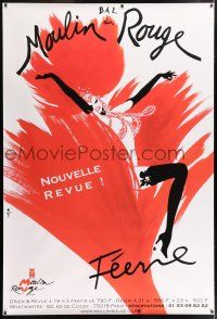 6c031 MOULIN ROUGE 47x69 French advertising poster '00s art of sexy dancer by Rene Gruau!