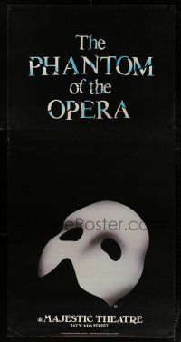 6c125 PHANTOM OF THE OPERA 41x83 stage poster '86 Andrew Lloyd Weber, classic mask art!