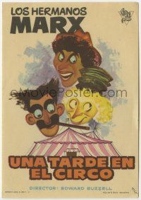 6d450 AT THE CIRCUS Spanish herald R60s different MCP art of Marx Brothers, Groucho, Chico & Harpo!