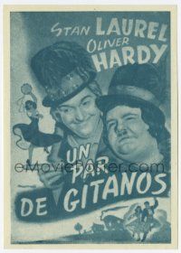 6d461 BOHEMIAN GIRL Spanish herald R50s Hal Roach, Stan Laurel & Oliver Hardy, different image!