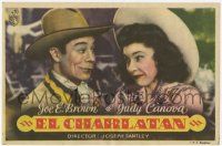 6d474 CHATTERBOX Spanish herald '43 close up of cowboy Joe E. Brown & cowgirl Judy Canova!