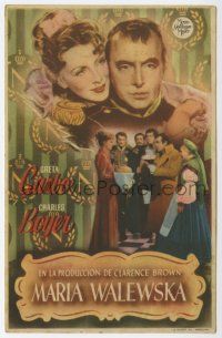 6d479 CONQUEST Spanish herald '44 Greta Garbo as Marie Walewska, Charles Boyer as Napoleon!