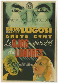 6d557 HUMAN MONSTER Spanish herald R40s completely different art of Bela Lugosi, Edgar Wallace!