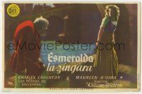 6d558 HUNCHBACK OF NOTRE DAME Spanish herald '44 Victor Hugo, Charles Laughton, Maureen O'Hara