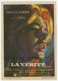 6d571 LA VERITE Spanish herald '70 Mac Gomez art of sexy Brigitte Bardot, Henri-Georges Clouzot!
