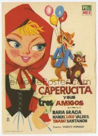 6d582 LITTLE RED RIDING HOOD & HER FRIENDS Spanish herald '64 great different art by Montalban!