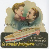 6d625 NOW, VOYAGER die-cut Spanish herald '48 Bette Davis, Paul Henreid, different ship image!