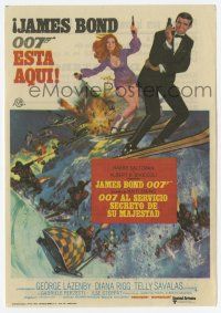 6d626 ON HER MAJESTY'S SECRET SERVICE Spanish herald '69 George Lazenby's only James Bond movie!
