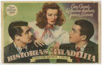 6d642 PHILADELPHIA STORY Spanish herald '44 Katharine Hepburn, Cary Grant, James Stewart, different