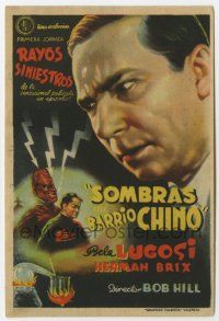 6d674 SHADOW OF CHINATOWN chapter 5 Spanish herald '47 great different art of spooky Bela Lugosi!