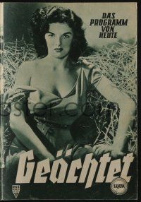 6d390 OUTLAW Austrian program '53 different images of sexy Jane Russell & Buetel, Howard Hughes