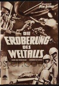 6d053 CONQUEST OF SPACE German program '55 George Pal sci-fi, cool different sci-fi images!