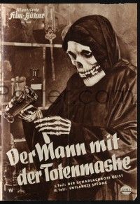 6d056 CRIMSON GHOST German program '53 cool different images of the villain in skeleton outfit!