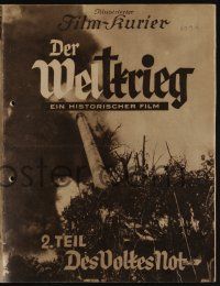6d066 DER WELTKRIEG 2. TEIL - DES VOLKES NOT German program '28 many images from World War I!