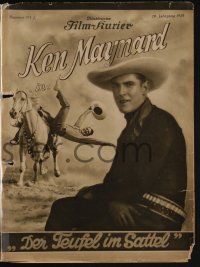 6d070 DEVIL'S SADDLE German program '28 different images of Ken Maynard & his horse Tarzan!