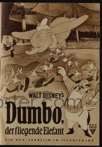 6d078 DUMBO German program '52 Disney circus elephant classic, different cartoon images!