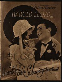 6d125 HOT WATER German program '28 different images of Harold Lloyd & pretty Jobyna Ralston!