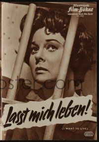 6d130 I WANT TO LIVE German program '59 different images of Susan Hayward as Barbara Graham!