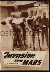6d133 INVADERS FROM MARS German program '58 different images of the alien monsters & top cast!