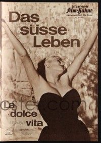 6d148 LA DOLCE VITA Film Buhne German program '60 Fellini, Mastroianni, Anita Ekberg, different!