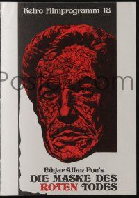 6d167 MASQUE OF THE RED DEATH German program R82 cool art of Vincent Price + different images!