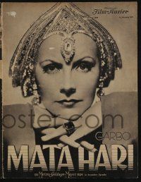 6d170 MATA HARI Film Kurier German program '32 Greta Garbo, Ramon Novarro, Barrymore, different!