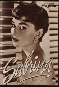 6d227 SABRINA German program '54 Audrey Hepburn, Humphrey Bogart, Holden, Wilder, different!