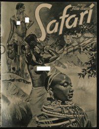 6d228 SAFARI German program '39 many obligatory art & photos of topless African natives!