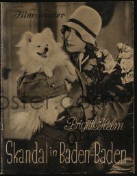 6d233 SCANDAL IN BADEN-BADEN German program '29 Brigitte Helm in Erich Waschneck silent romance!