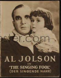 6d243 SINGING FOOL German program '29 many different images of Davey Lee with Al Jolson!